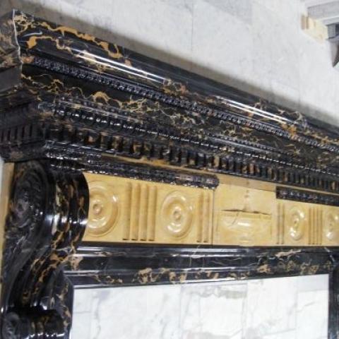 Fireplace in Portoro Gold marble